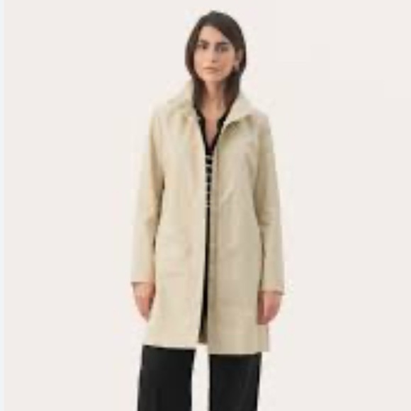 Coach Jackets & Blazers - Coach Yellow Sateen Walking Trench Coat Jacket Signature Lining Size XS